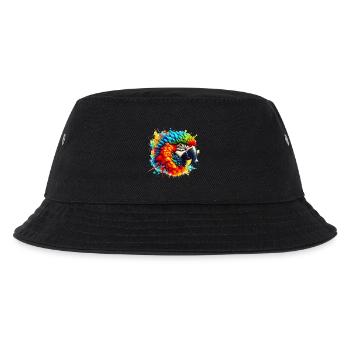 Papagei - Kinder Bucket Hat - Schwarz - Vorne
