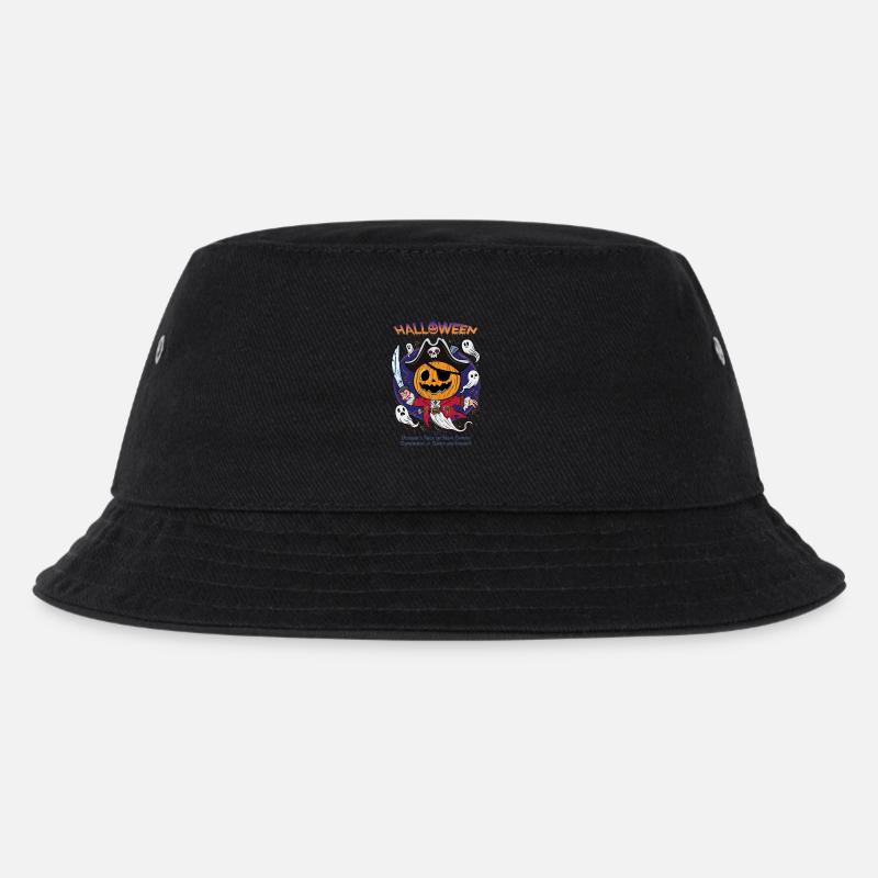 Captain Pumpkin Halloween | Candy Conqueror - Kids’ Bucket Hat - black