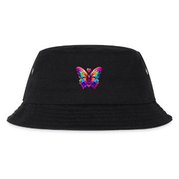 Colorful Psychedelic Butterfly - Kids’ Bucket Hat - black - Front