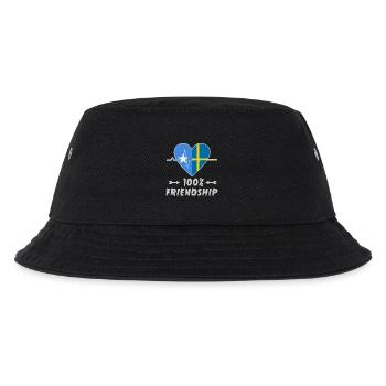Somalia und Schweden 100% Freundschaft - Kinder Bucket Hat - Schwarz - Vorne