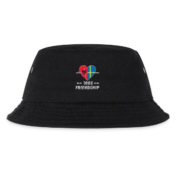 Albanien und Schweden 100% Freundschaft - Kinder Bucket Hat - Schwarz - Vorne