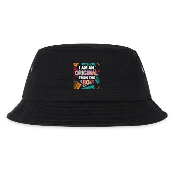 80er Jahre Musikkassette Cool Original Geburtstag - Kinder Bucket Hat - Schwarz - Vorne