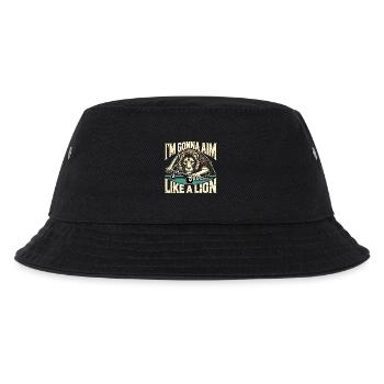 Ich werde wie ein Löwe zielen - Billard - Kinder Bucket Hat - Schwarz - Vorne