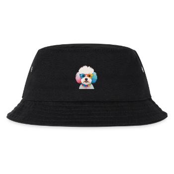 Bichon Frisé chien mignon lunettes colorées - Bob Enfant - noir - Devant