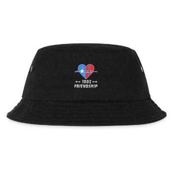 Somalia und Norwegen 100% Freundschaft - Kinder Bucket Hat - Schwarz - Vorne