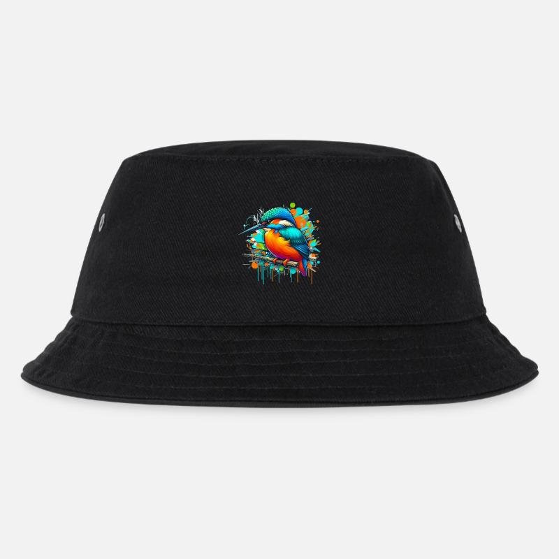 Eisvogel - Kinder Bucket Hat - Schwarz