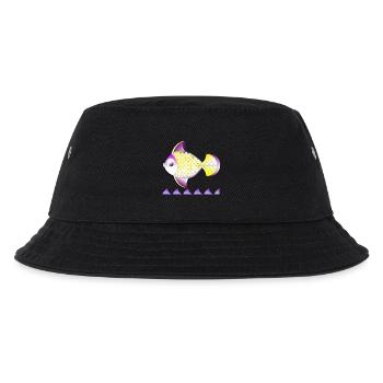 Golgener Fisch - Kinder Bucket Hat - Schwarz - Vorne