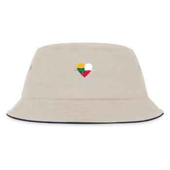 Lithuania and Poland 100% friendship - Kids’ Bucket Hat - ecru/navy - Front