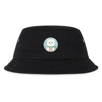 Cute polar bear in Christmas spirit - Kids’ Bucket Hat - black - Front
