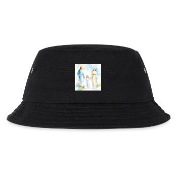 Heilige Familie Religiöses Porträt - Die Heilige Familie - Kinder Bucket Hat - Schwarz - Vorne