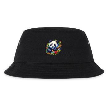 Panda - Kinder Bucket Hat - Schwarz - Vorne