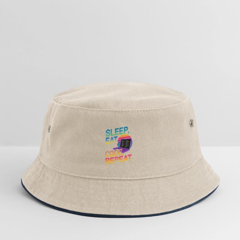 Sleep Eat Code Repeat Gift For Coder Kids’ Bucket Hat