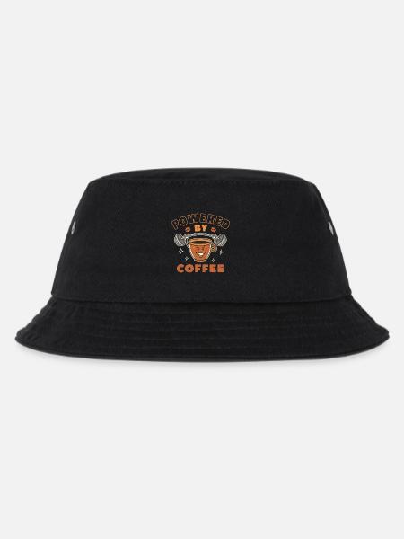 Angetrieben von Kaffee - Kinder Bucket Hat - Schwarz
