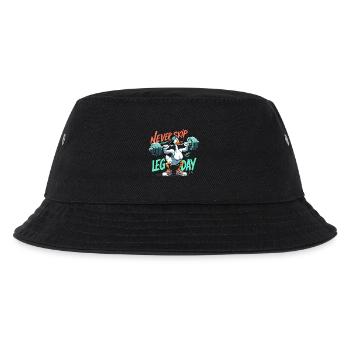 Leg Day Goose Leg Training Funny Gym Gift - Kids’ Bucket Hat - black - Front