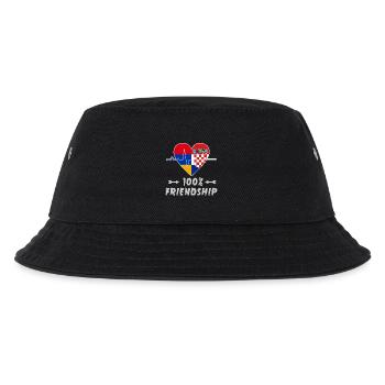 Armenia and Croatia 100% friendship - Kids’ Bucket Hat - black - Front