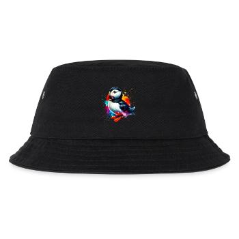 Papageitaucher - Kinder Bucket Hat - Schwarz - Vorne