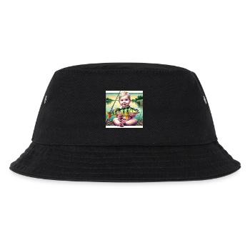 Nachwuchs Angler - Kinder Bucket Hat - Schwarz - Vorne