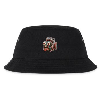 Fisch Crazy - Kinder Bucket Hat - Schwarz - Vorne
