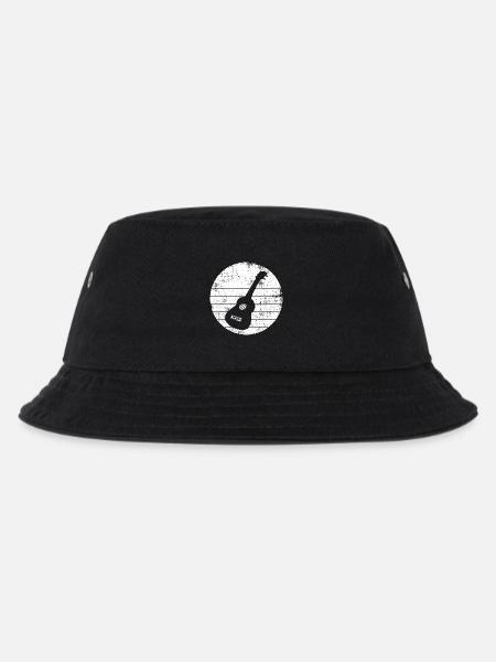 Ukulele Zeichnung - Kinder Bucket Hat - Schwarz