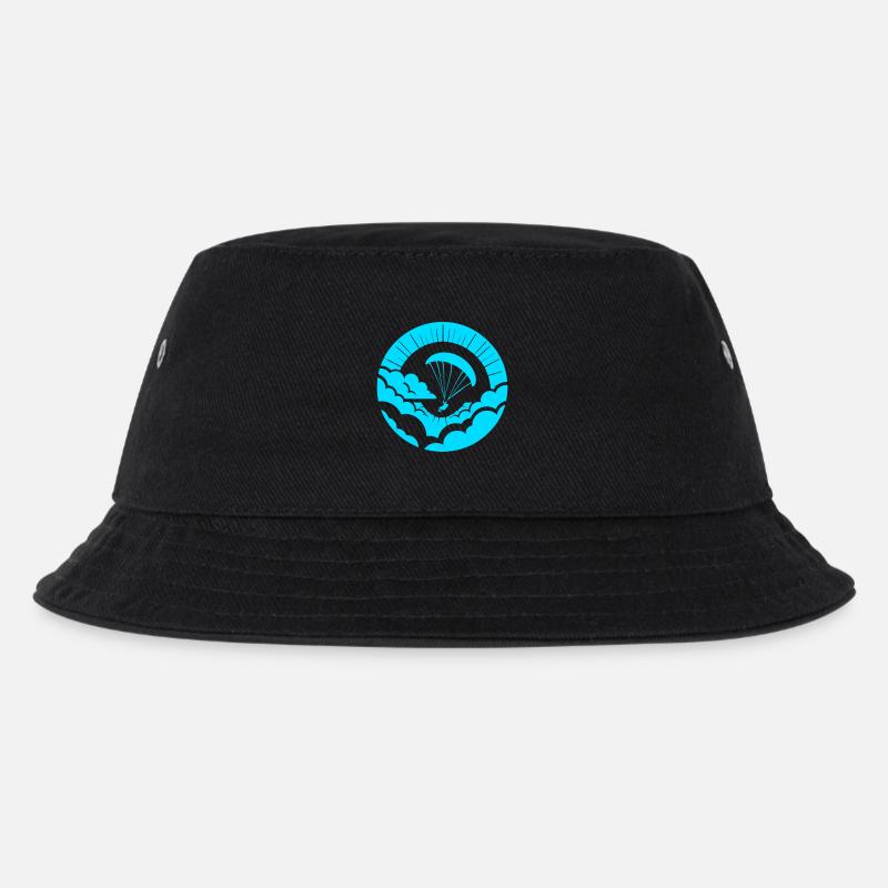 Paraglider über den Wolken - Kinder Bucket Hat - Schwarz