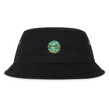 Buntes Camping-Abenteuer für kleine Naturfreunde - Kinder Bucket Hat - Schwarz - Vorne