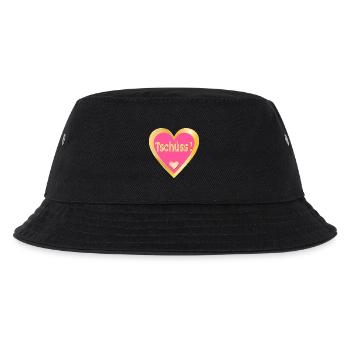 ABSCHIED TSCHÜSS SPRÜCHE - HERZ - Kinder Bucket Hat - Schwarz - Vorne