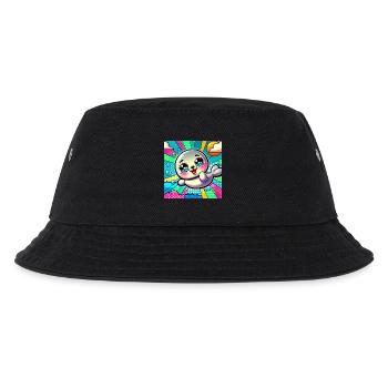 Bunte robbe - Kinder Bucket Hat - Schwarz - Vorne