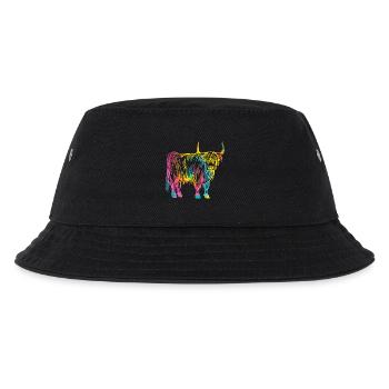 Kuh Rind Hochlandrind - Kinder Bucket Hat - Schwarz - Vorne
