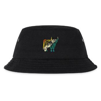 Kuh Rind Hochlandrind - Kinder Bucket Hat - Schwarz - Vorne