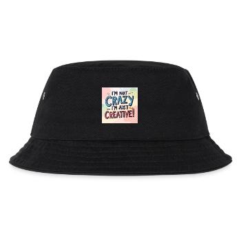 Ich bin nicht verrückt ich bin nur kreativ - Kinder Bucket Hat - Schwarz - Vorne