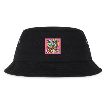 Ich bin nicht verrückt ich bin nur kreativ - Kinder Bucket Hat - Schwarz - Vorne