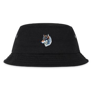 Snow Wolf: Wild and Winter Fusion - Kids’ Bucket Hat - black - Front