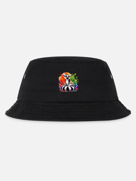 Lemur - Kinder Bucket Hat - Schwarz