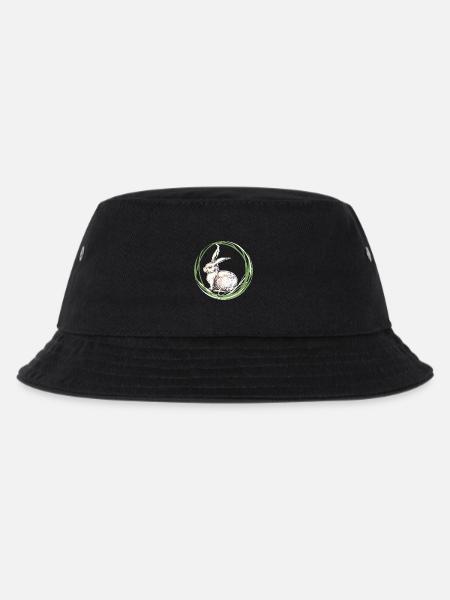 Hasenmotiv - Kinder Bucket Hat - Schwarz