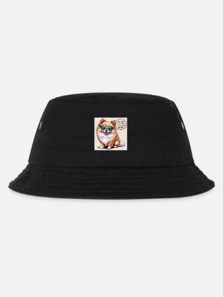Pomeranian Dog "I am a thief" - Kids’ Bucket Hat - black