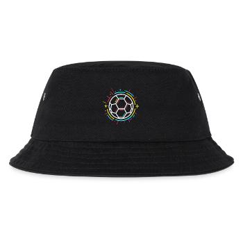 Fußball Ball Zeichnung - Kinder Bucket Hat - Schwarz - Vorne