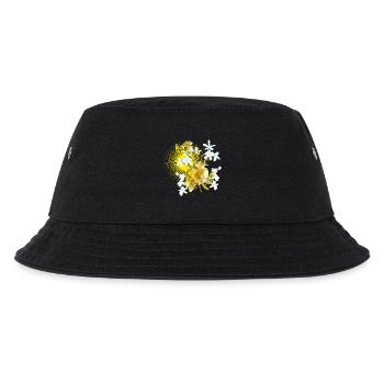 Yellow spring flowers in spring as a pattern - Kids’ Bucket Hat - black - Front