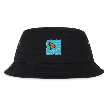 GIRAFFE ENTSPANNUNG DURCHATMEN - Kinder Bucket Hat - Schwarz - Vorne