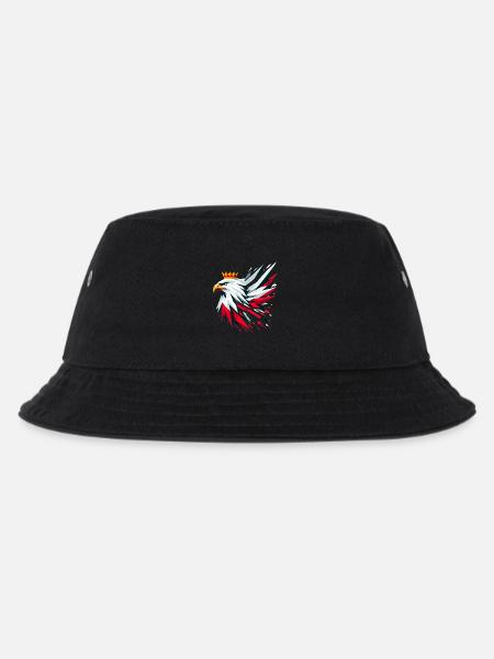 Poland Polska Eagle Flag Flag Geometry Gift - Kids’ Bucket Hat - black