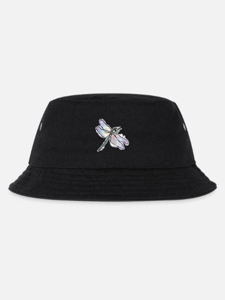 Libelle - Kinder Bucket Hat - Schwarz