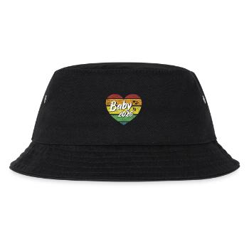 Baby 2026 Neugeborenes Schwangerschaft retro - Kinder Bucket Hat - Schwarz - Vorne