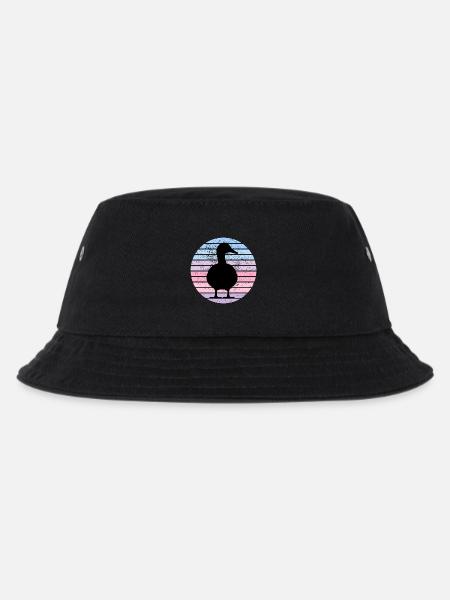 Vintage Duck - Kinder Bucket Hat - Schwarz