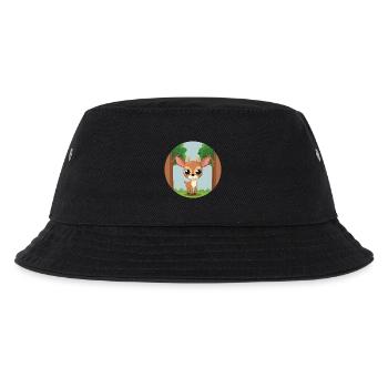 Entzückendes kleines Rehkitz im Wald (v03) - Kinder Bucket Hat - Schwarz - Vorne