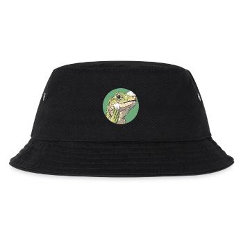 Echse beim Rasieren – Glatt wie nie! - Kinder Bucket Hat - Schwarz - Vorne