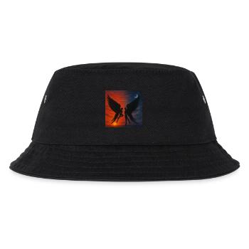 Engelbild /Spirit-Soul Kollektion - Kinder Bucket Hat - Schwarz - Vorne