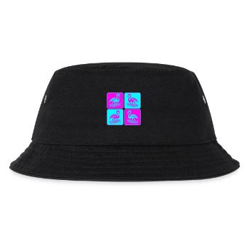Flamingo Wellen Pop Art - Kinder Bucket Hat - Schwarz - Vorne