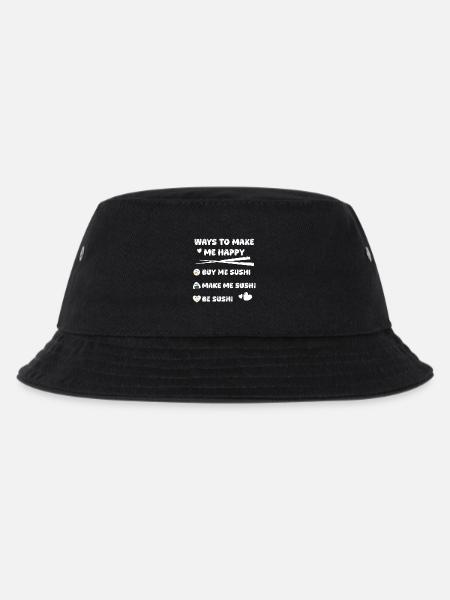 Happy Sushi Saying Sweet - Kids’ Bucket Hat - black