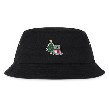 Cat Grumpy Christmas - Kids’ Bucket Hat - black - Front