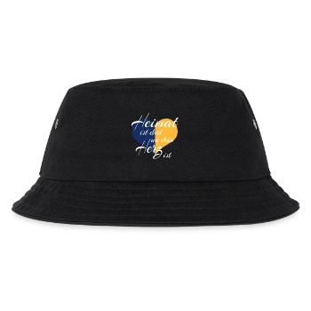 Heimat ist dort wo dein Herz ist - Oberlausitz - Kinder Bucket Hat - Schwarz - Vorne