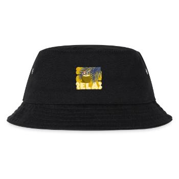 Entspannte, sommerliche, komische Cocktail-Atmosphäre - Kinder Bucket Hat - Schwarz - Vorne